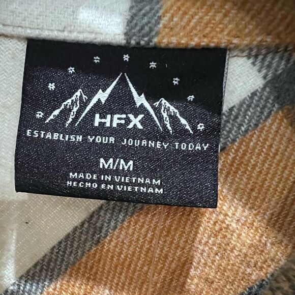 HFX Ladies’ Shirt Jacket plaid yellow size medium - Picture 11 of 16